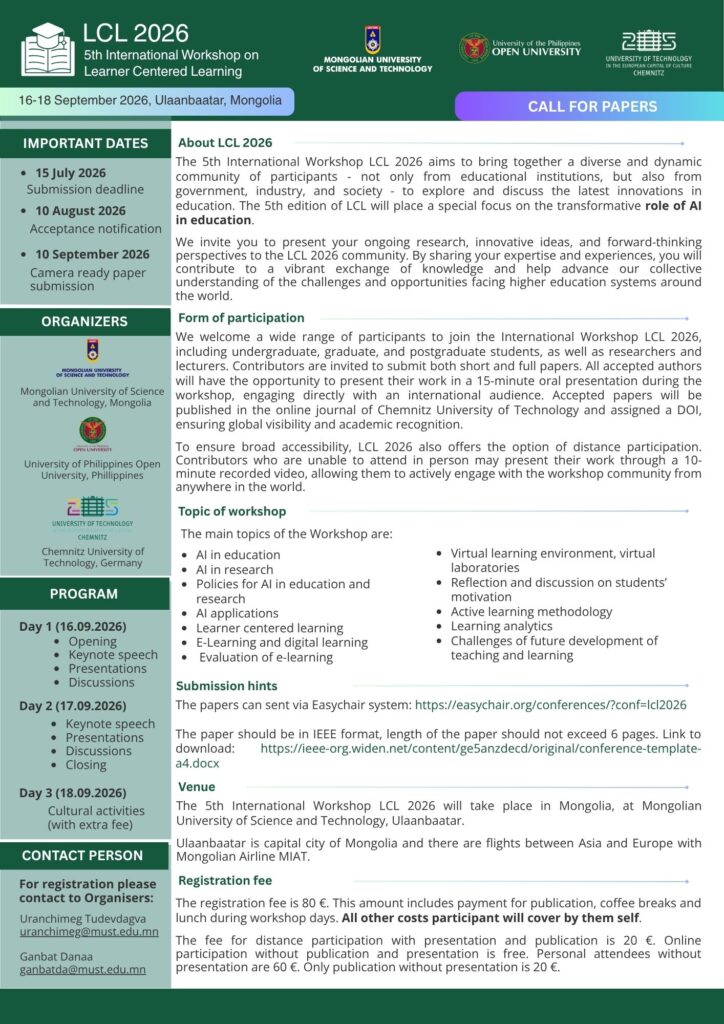 5th workshop LCL 2026